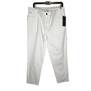 7‎ Diamonds Infinity Pants Mens 38x30 White Slim Fit 4 Way Stretch Golf Tech